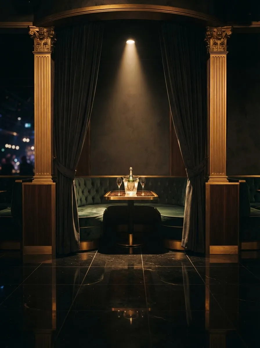 Exclusive VIP booth at Luna Royal