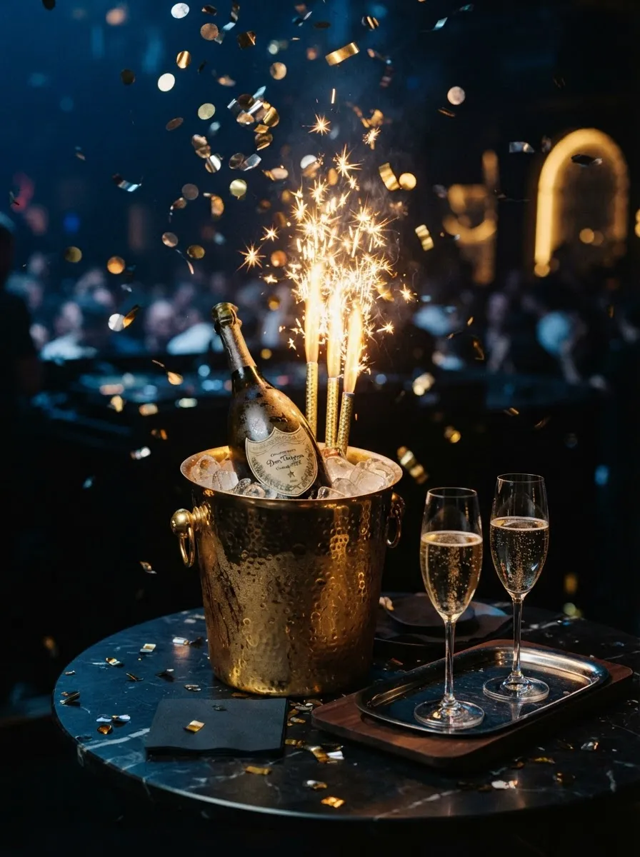 Champagne celebration at Luna Royal